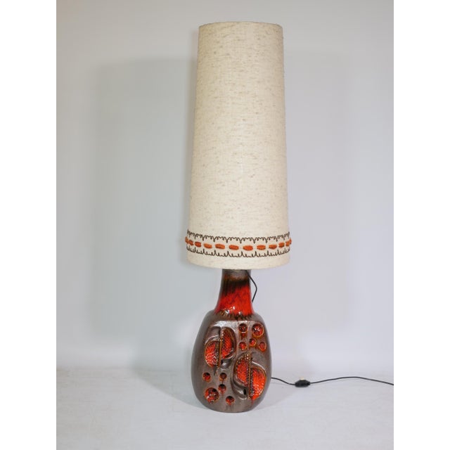 German Fat Lava Ceramic Floor Lamp from Hülstadt Leuchten, 1960s For Sale - Image 11 of 11