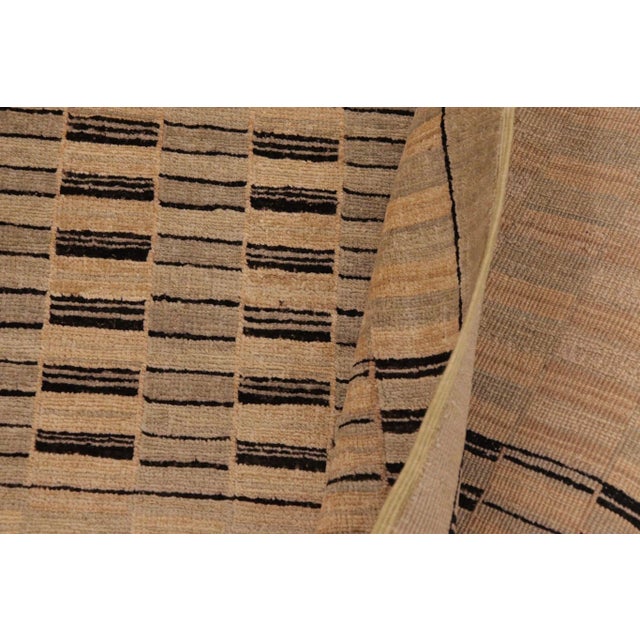 Beige 1990s 1990s Contemporary Gabbeh Beige/Tan Wool Rug - 8'11" X 11'9" For Sale - Image 8 of 9