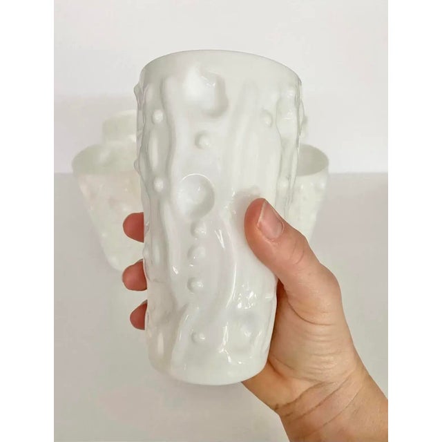 Mid 20th Century Mid Century Modern Bryce Brothers ‘El Rancho’ Milk Glass Tumblers- Set of 9 For Sale In Tampa - Image 6 of 6