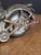 Antique 1930s Hubley Cast Iron "Patrol" Cop Police Motorcycle Toy | Green Paint & Integral Officer Rider 6.25" For Sale - Image 15 of 17