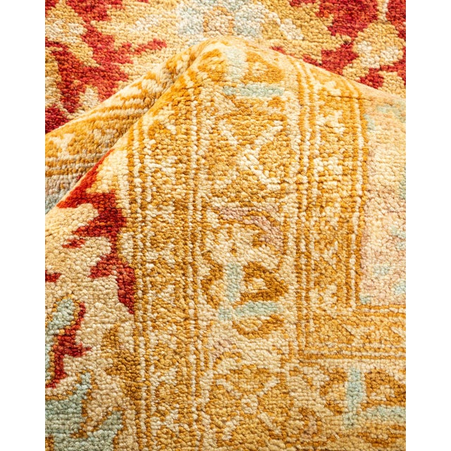 Textile Eclectic, One-of-a-Kind Hand-Knotted Area Rug - Orange, 10' 2" x 13' 1" For Sale - Image 7 of 8