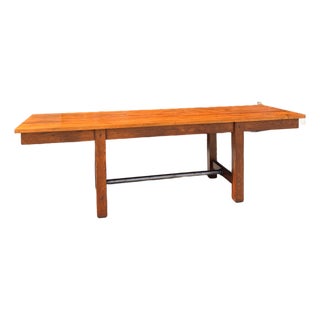 1920s Maple & White Oak Dining Table For Sale