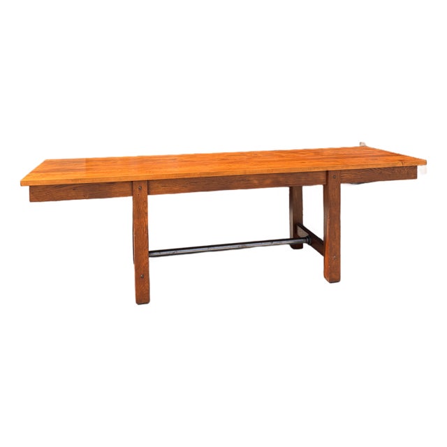 1920s Maple & White Oak Dining Table For Sale