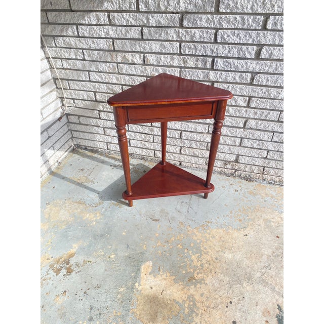 1990s Corner Accent Table For Sale - Image 4 of 8