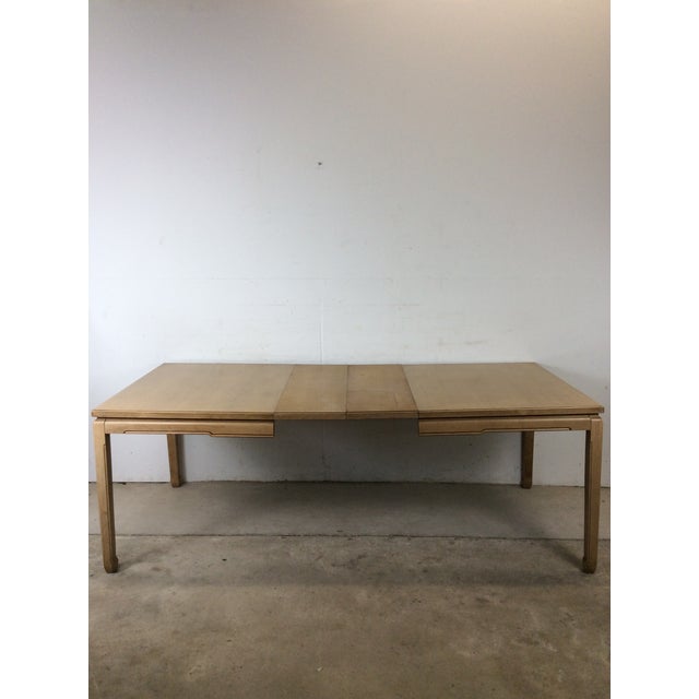 Mid Century Modern Dining Table With Limed Walnut Finish and 3 Leafs For Sale - Image 14 of 18
