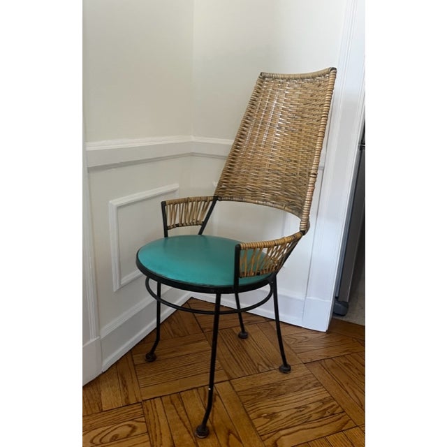 These hard-to-find Arthur Umanoff dining chairs for Shaver Howard are sculptural beauties. Iron bases, easy to remove...