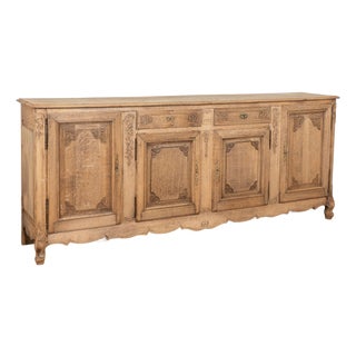 19th Century French Bleached Oak Sideboard Buffet For Sale