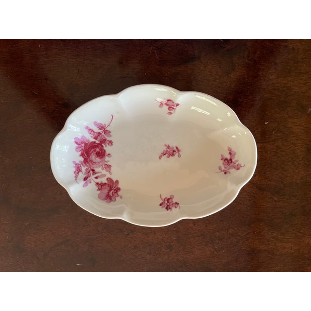 Haviland Limoges Puce Floral Porcelain Soap Dish or Pin Tray for Hotel Ritz, Paris For Sale In New York - Image 6 of 12