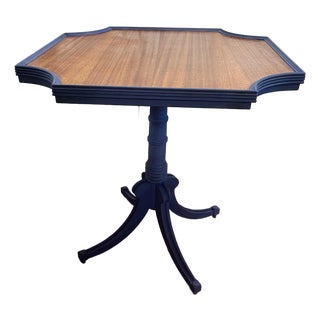 Accent End Lamp Entry Table Blue Painted Vintage For Sale