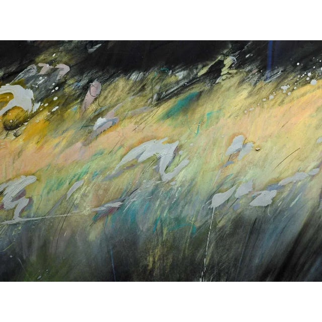 Impressionist 1990s Mark Dickson Untitled Mix Media Pastel and Watercolor Abstract Hand Signed For Sale - Image 3 of 6