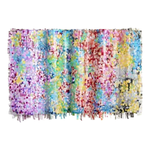 My Joyful Heart - Lively Colorful Abstract 3-D Painted Weaving Original Artwork by Shiri Phillips