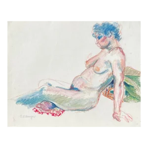 1970s Suzanne d'Avanzo Female Nude Pastel