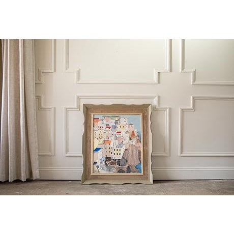 1960s 1960s Vintage Modernist Impression Acrylic on Canvas of Cinque Terre by James Krumb For Sale - Image 5 of 11