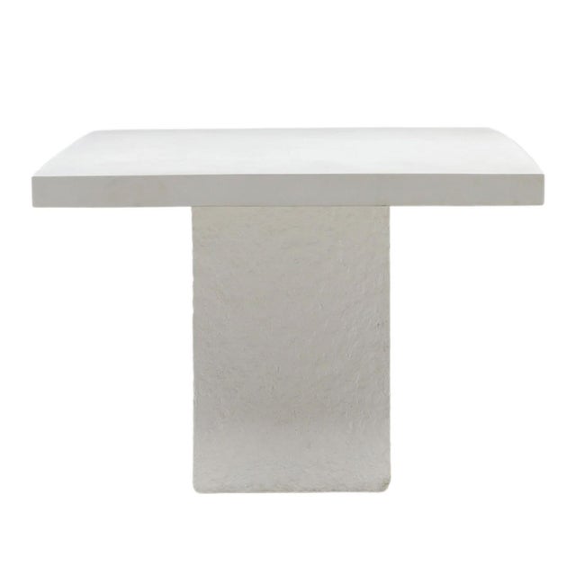 Contemporary Catalina White Concrete Outdoor Dining Table For Sale - Image 3 of 5