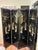Chinese Mid-20th Century Chinese Black Lacquer 4-Panel Room Divider Screen With Carved Soapstone & Mother-of-Pearl Inlay For Sale - Image 3 of 9