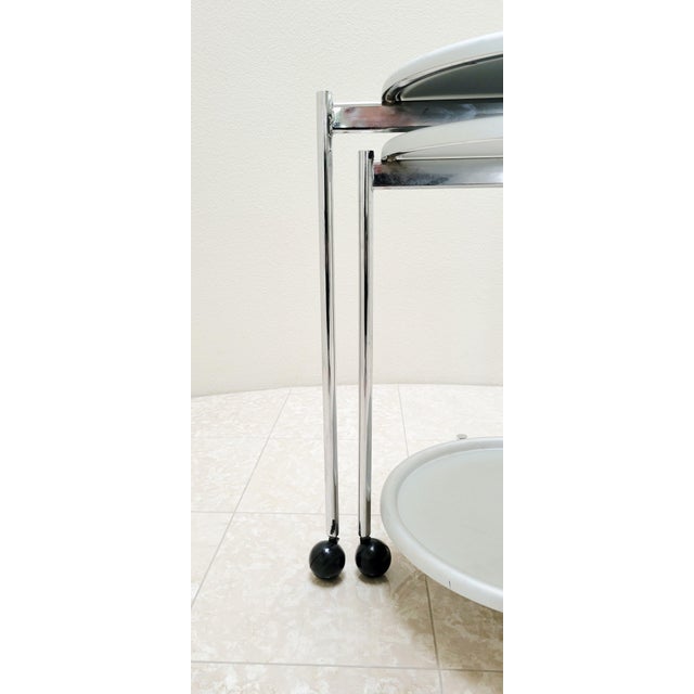 Metal Cidue Italy Treusa 1986 Post-Modern Bar Cart Table by Toshiyuki Kita For Sale - Image 7 of 7