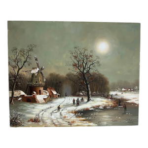 1944 Sorensen Winter Landscape Oil on Board