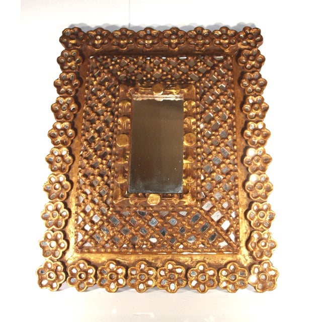 Antique True Wooden Spanish Mirror Moroccan Style For Sale - Image 4 of 7