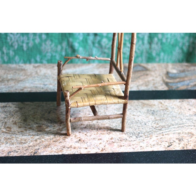 1950s Small Twig Chair for Decor For Sale - Image 4 of 6