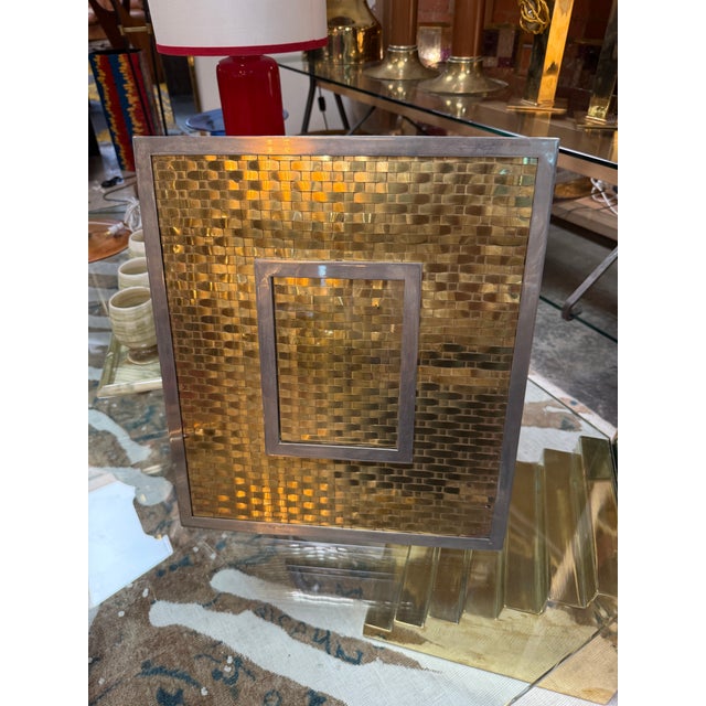 Italian Mid-Century Woven Brass Picture Frame, 1970s For Sale In Los Angeles - Image 6 of 6