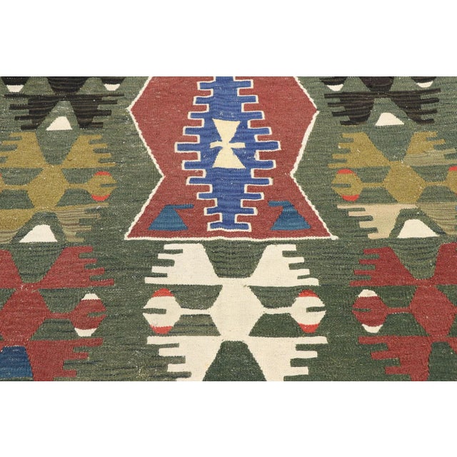 Vintage Persian Shiraz Kilim Rug, 03'10 X 05'06 For Sale - Image 4 of 9