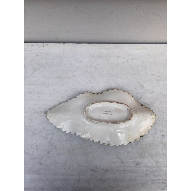19th Century Majolica Palissy Fishs Platter Leaf Battaglia Varages For Sale In Austin - Image 6 of 6
