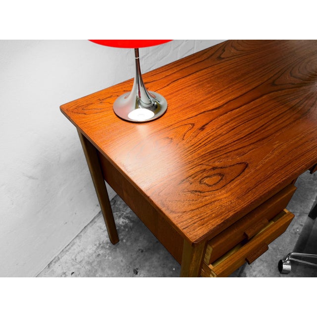 Small Danish Teak Writing Desk, 1950s For Sale - Image 6 of 16