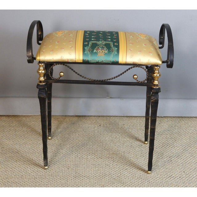 1990s Wrought Iron Bench, 1990s For Sale - Image 5 of 8