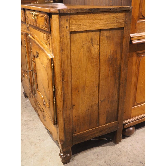 French Country Circa 1800 Carved Oak Buffet From the Area of Mont St. Michel, France For Sale - Image 3 of 18