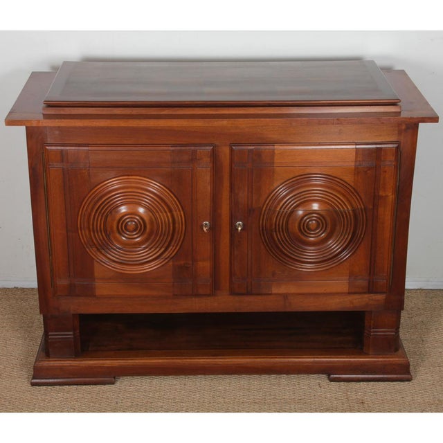 Walnut Sideboard in the style of Charles Dudouyt, 1940 For Sale - Image 9 of 12