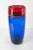 Mid-Century Red and Blue Controlled Bubble Art Glass Vase For Sale - Image 12 of 12