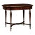 Italian 1890s Walnut, Mahogany and Brass Side Table with Floral Marquetry Décor For Sale