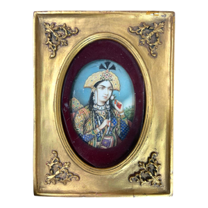 Indian School, 19th Century Framed Portrait of Mumtaz Mahal