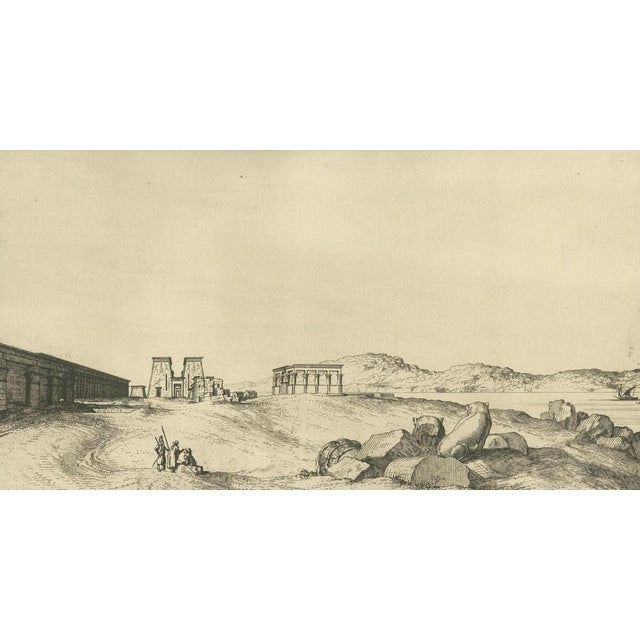 Black Norden, Temple of Philae on the Nile Antique Egypt Ruins, Engraving, 1755 For Sale - Image 8 of 10