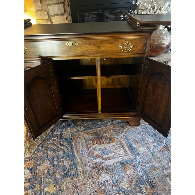 1980s Statton Trutype Americana Cherry Flip Top Server For Sale - Image 14 of 15