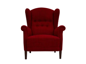 Vintage Mahogany & Wool Armchair, 1950s