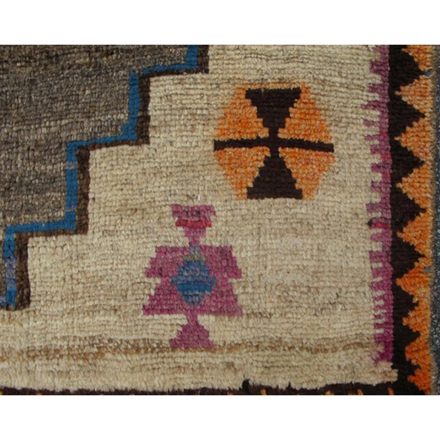 Vintage Gabbeh Rug With Tribal Design of Medallions and Tribal Figures For Sale In Atlanta - Image 6 of 10