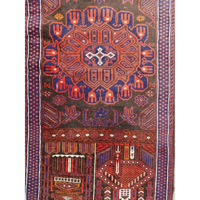 Vintage Baluch Afghan Rug For Sale - Image 16 of 18