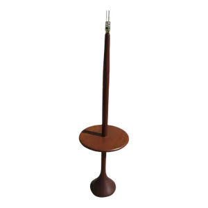 Danish Modern Teak Floor Lamp Table Teardrop Base