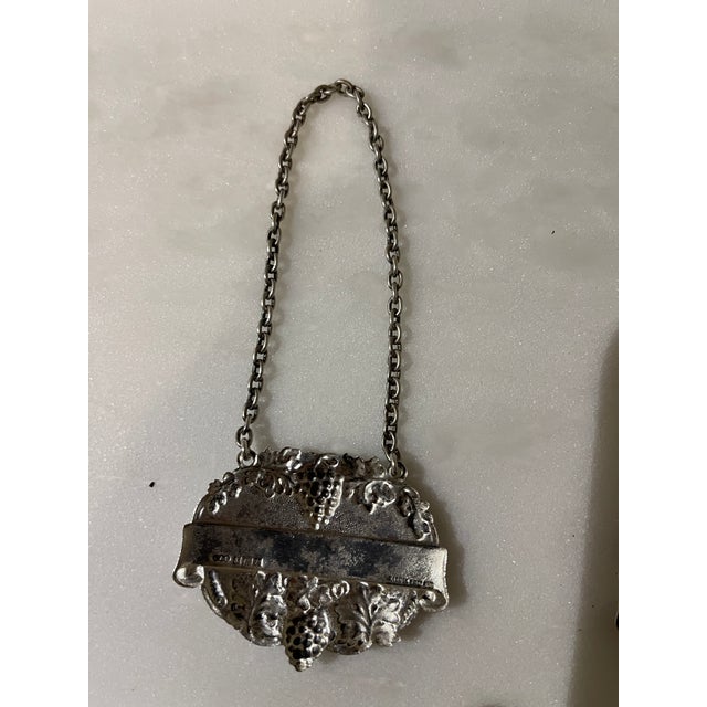Vintage Sterling Silver Decanter Liquor Labels by Turner & Simpson - Set of 4 For Sale In Philadelphia - Image 6 of 9