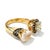 Bochic "Orient" Vintage Rose Quartz & Blue Topaz Ring Set In 18K Gold & Silver For Sale - Image 18 of 18