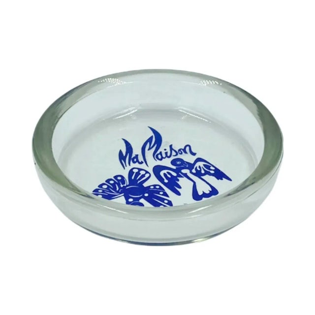Transparent Vintage Ma Maison Los Angeles Restaurant Glass Ashtray For Sale - Image 8 of 13