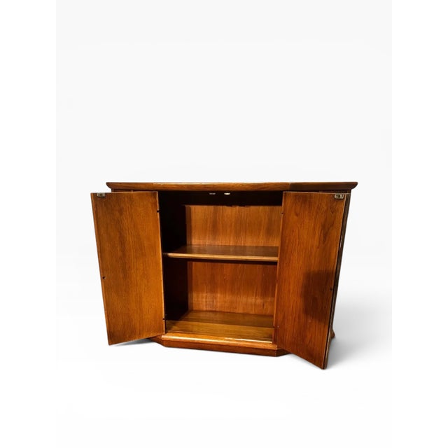 1960s John Van Koert for Drexel 2-Door Walnut Cabinet For Sale - Image 11 of 14