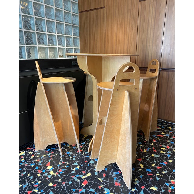 Wood Vintage High Bar Set, 1980s, Set of 5 For Sale - Image 7 of 14