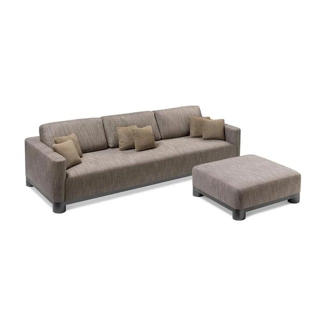 Metal Brown 3-Seater Sofa For Sale - Image 7 of 7