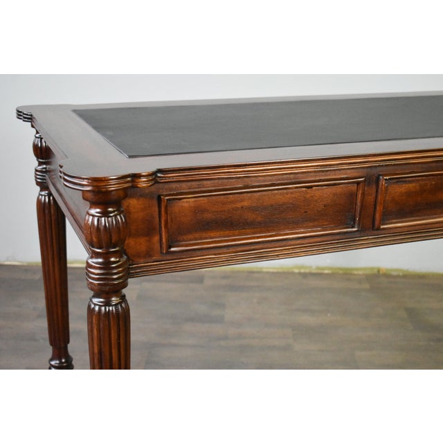 Legacy Leather Top Desk - Brown Walnut For Sale - Image 9 of 12