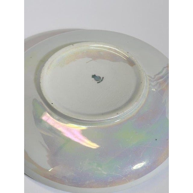 Gold Art Deco White Lustre Porcelain Bowl by Arkinstall & Sons for Staff, England, 1930s For Sale - Image 8 of 12