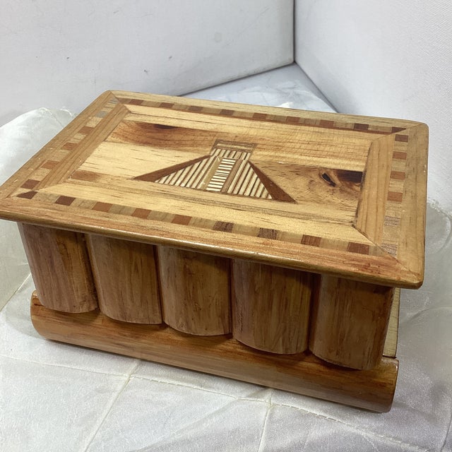 Vintage Puzzle Box With Inlaid Wooden Pyramid For Sale - Image 11 of 13