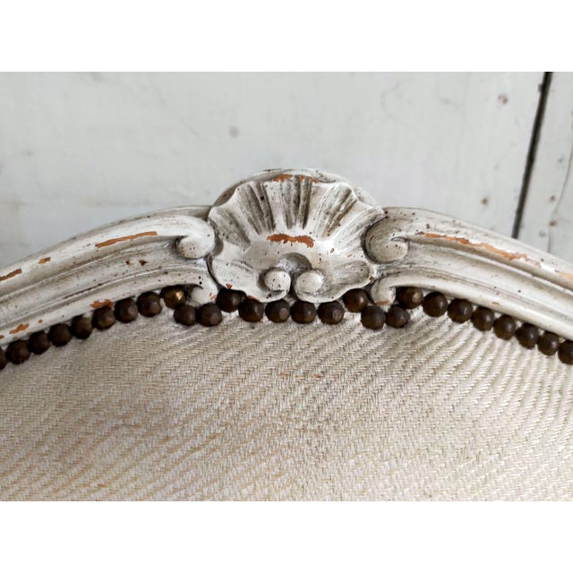 Large Louis XV Style Bergère Armchairs, 1970s, Set of 2 For Sale - Image 4 of 10
