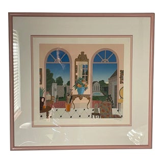 1980s Thomas McKnight Serigraph Southampton, Framed For Sale